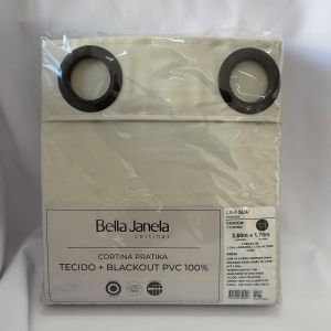 CORTINA TECIDO E BLACKOUT 100% PVC 2,60X1,70-0